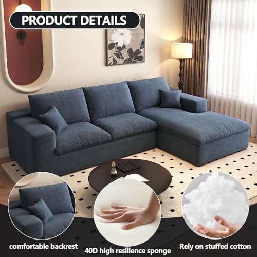 107" L-Shaped Sectional Sofa – Camel