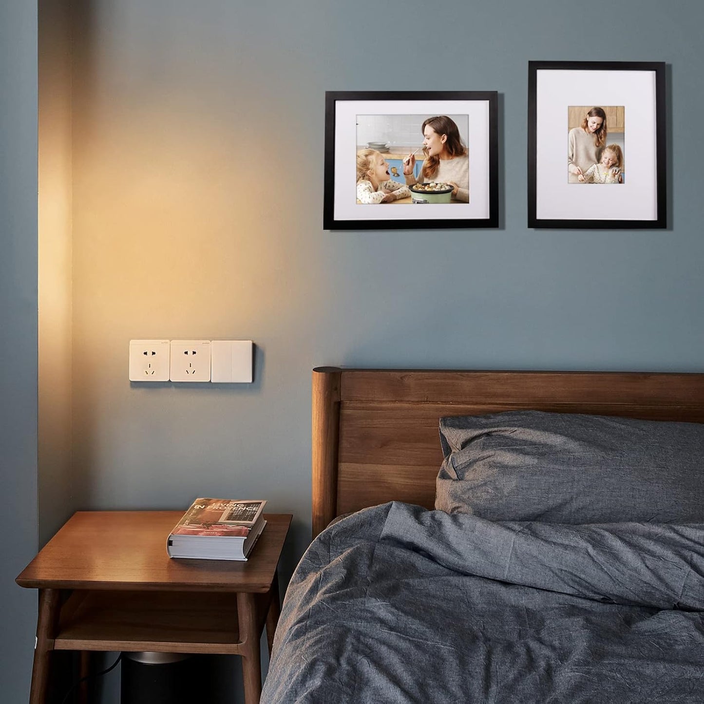 Egofine 4-Piece Black Wood Frame Set