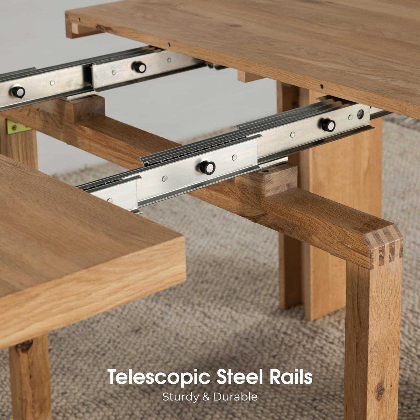 White Extendable Dining Table & Bench