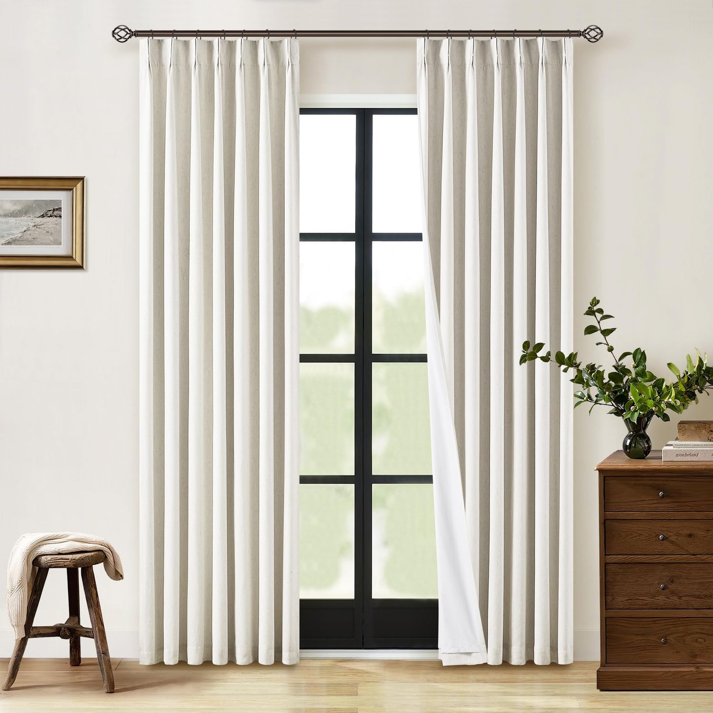 Linen Blackout Curtains 84" 2-Pack