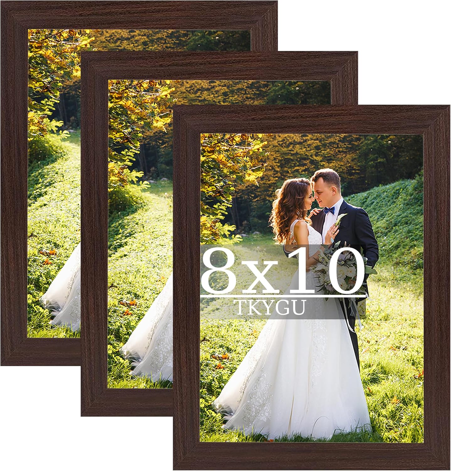 3-Pack 4x6 Black Wooden Photo Frames
