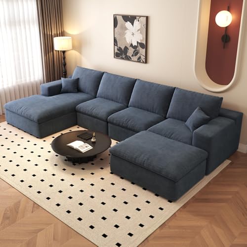 107" L-Shaped Sectional Sofa – Camel