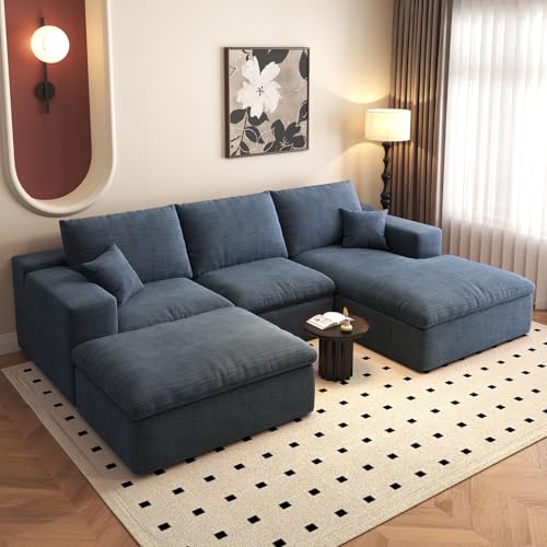 107" L-Shaped Sectional Sofa – Camel