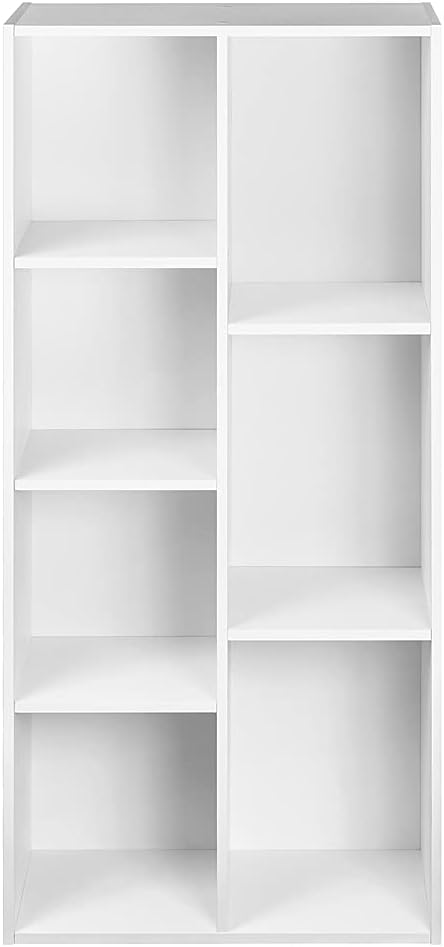 7-Cube White Organizer Shelf