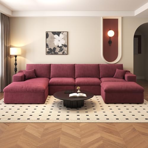 107" L-Shaped Sectional Sofa – Camel