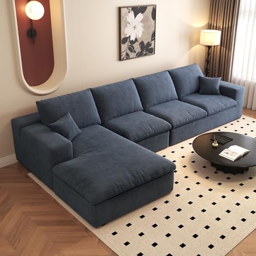 107" L-Shaped Sectional Sofa – Camel