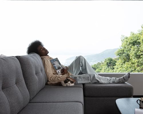 LINSY HOME Modular Sectional Sofa – Dark Gray