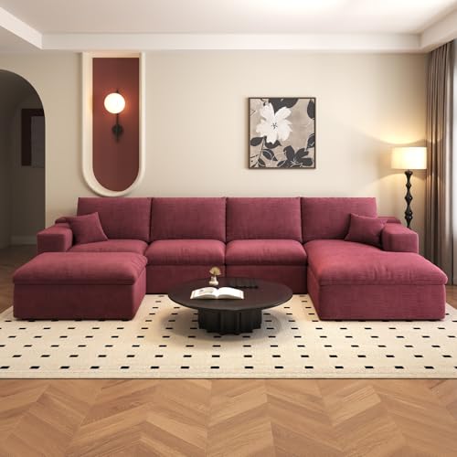 107" L-Shaped Sectional Sofa – Camel