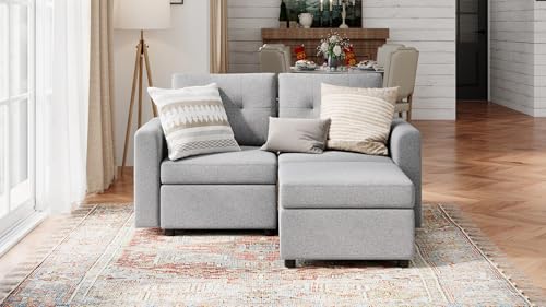 LINSY HOME Modular Sectional Sofa – Dark Gray
