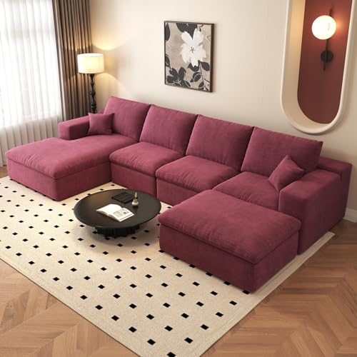 107" L-Shaped Sectional Sofa – Camel