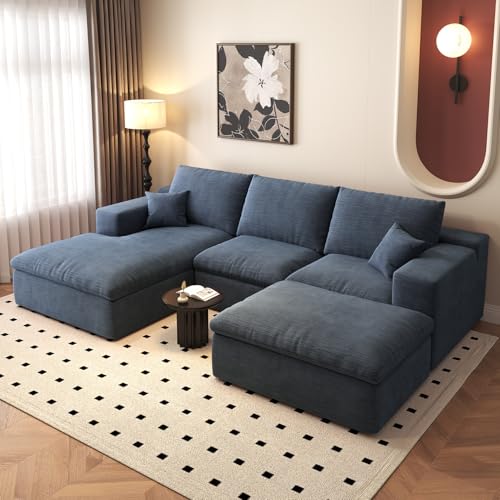 107" L-Shaped Sectional Sofa – Camel