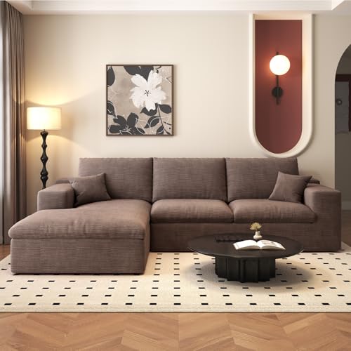 107" L-Shaped Sectional Sofa – Camel