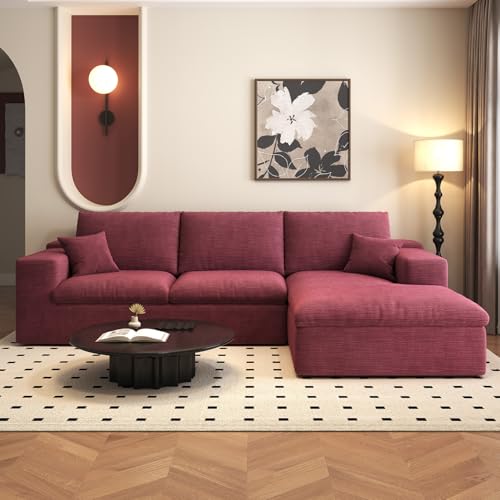 107" L-Shaped Sectional Sofa – Camel