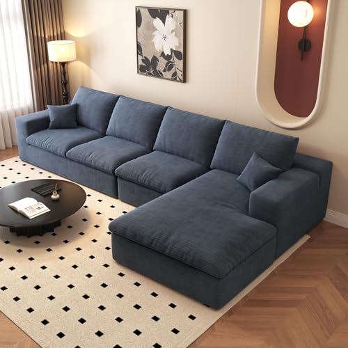 107" L-Shaped Sectional Sofa – Camel