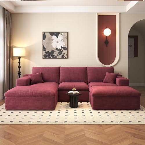 107" L-Shaped Sectional Sofa – Camel