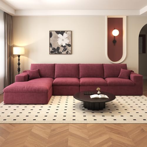 107" L-Shaped Sectional Sofa – Camel