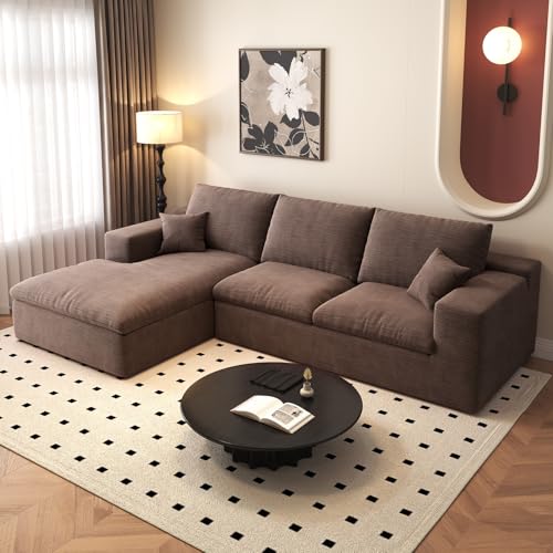 107" L-Shaped Sectional Sofa – Camel