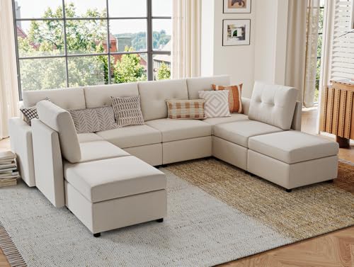 LINSY HOME Modular Sectional Sofa – Dark Gray