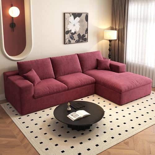 107" L-Shaped Sectional Sofa – Camel