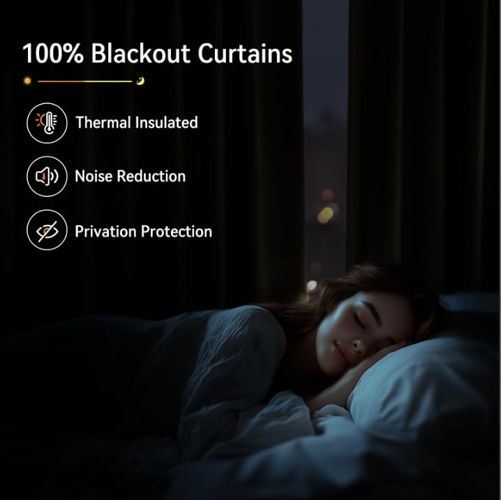 Blackout Linen Curtains 2-Pack, 90"