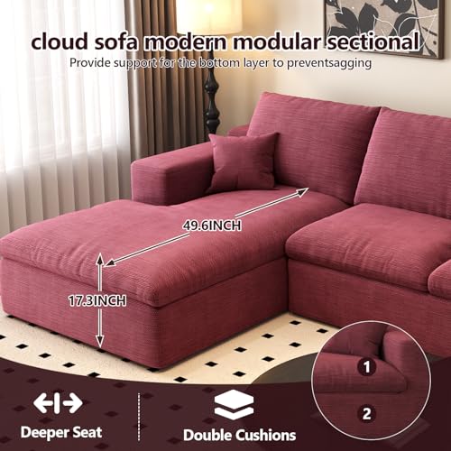 107" L-Shaped Sectional Sofa – Camel