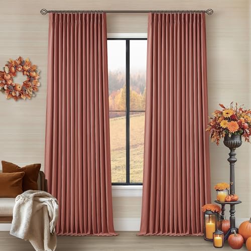 Linen Blackout Curtains 84" 2-Pack