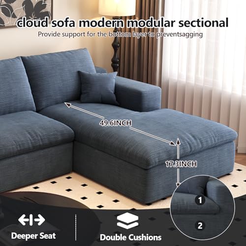 107" L-Shaped Sectional Sofa – Camel