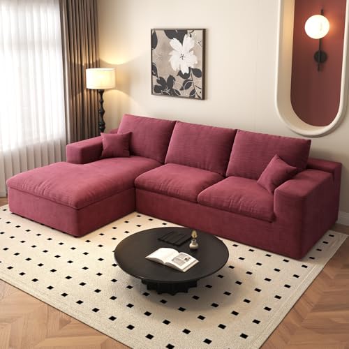 107" L-Shaped Sectional Sofa – Camel