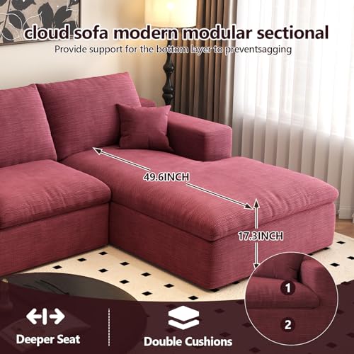 107" L-Shaped Sectional Sofa – Camel