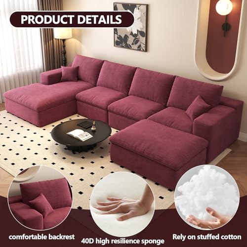 107" L-Shaped Sectional Sofa – Camel