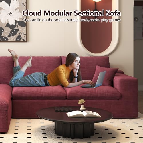 107" L-Shaped Sectional Sofa – Camel