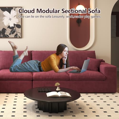 107" L-Shaped Sectional Sofa – Camel