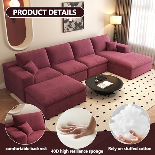 107" L-Shaped Sectional Sofa – Camel