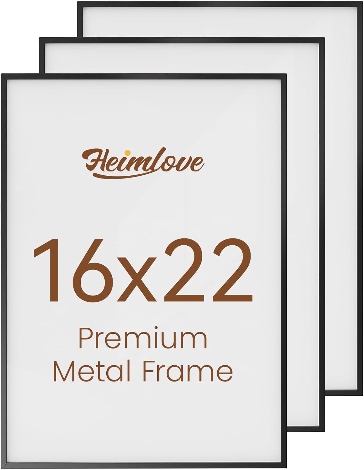 Heimlove 3-Pack 16x20 Black Metal Frames