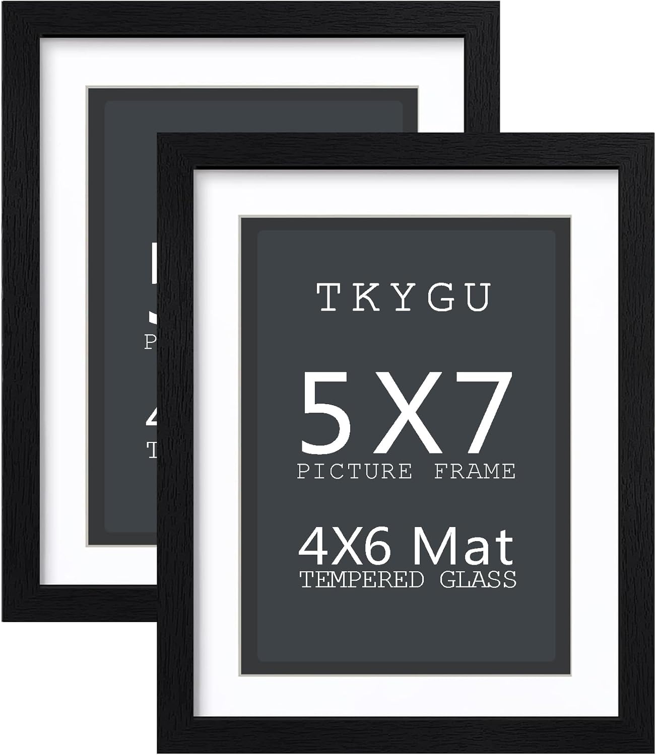 3-Pack 4x6 Black Wooden Photo Frames