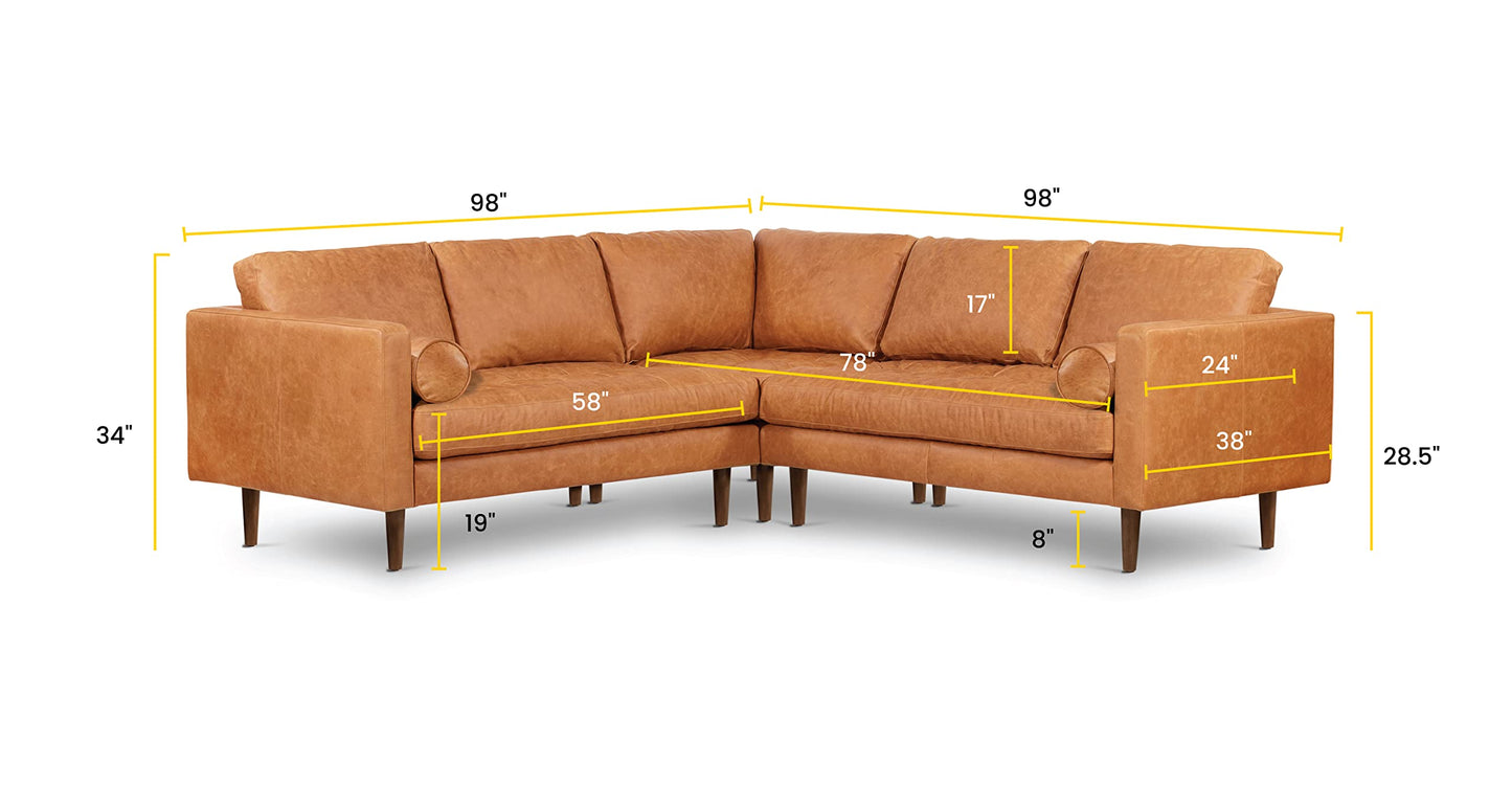 Poly & Bark Napa Leather Couch