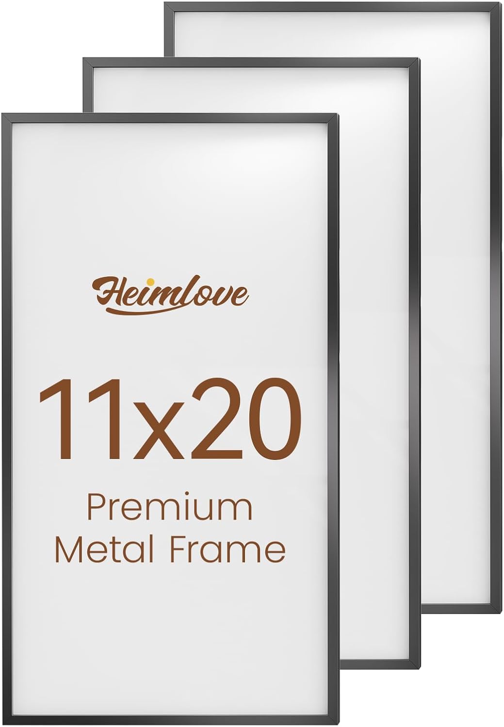 Heimlove 3-Pack 16x20 Black Metal Frames