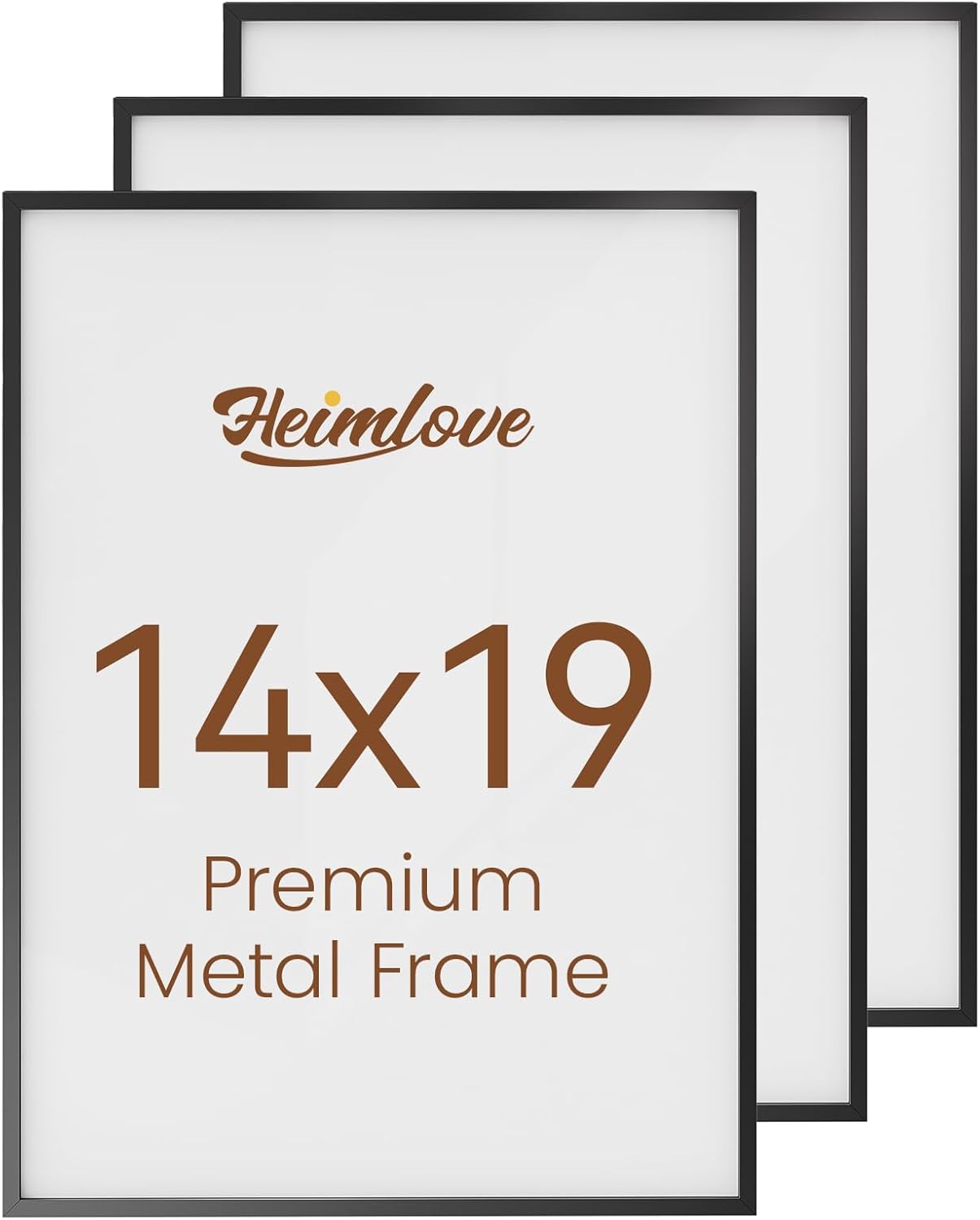 Heimlove 3-Pack 16x20 Black Metal Frames