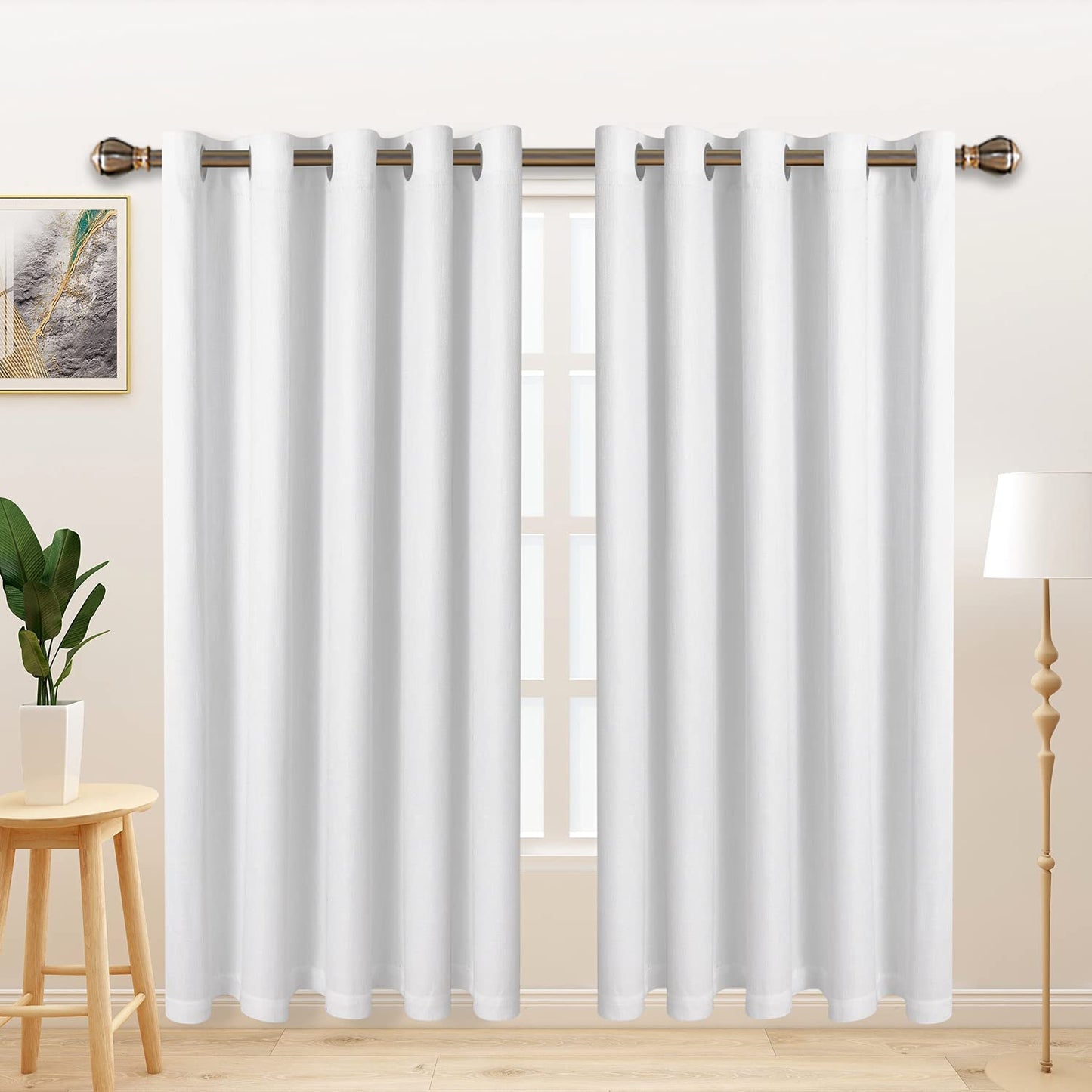 LORDTEX Blackout Curtains – Ivory, 2 Panels