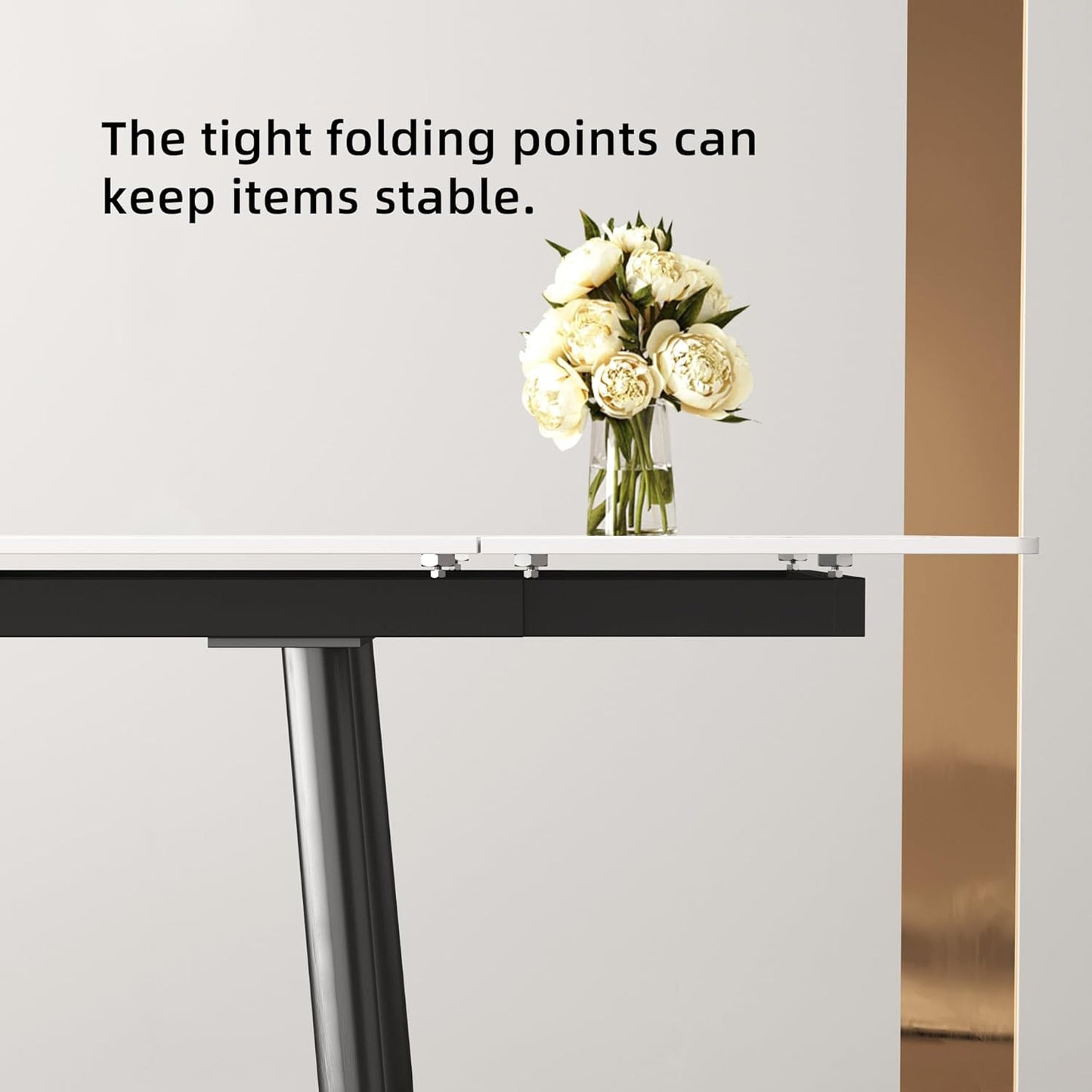 Modern Extendable Dining Table – White Top