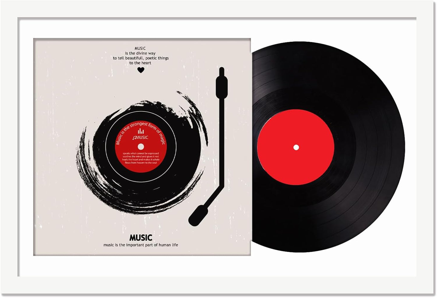 4-Pack 12.5" White Vinyl Record Frames