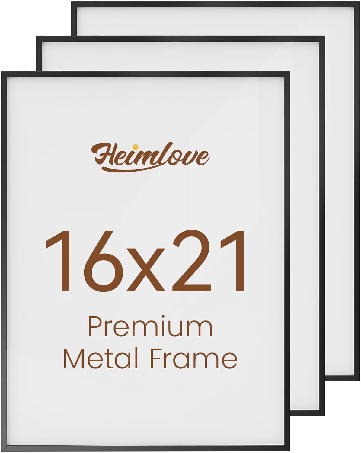 Heimlove 3-Pack 16x20 Black Metal Frames