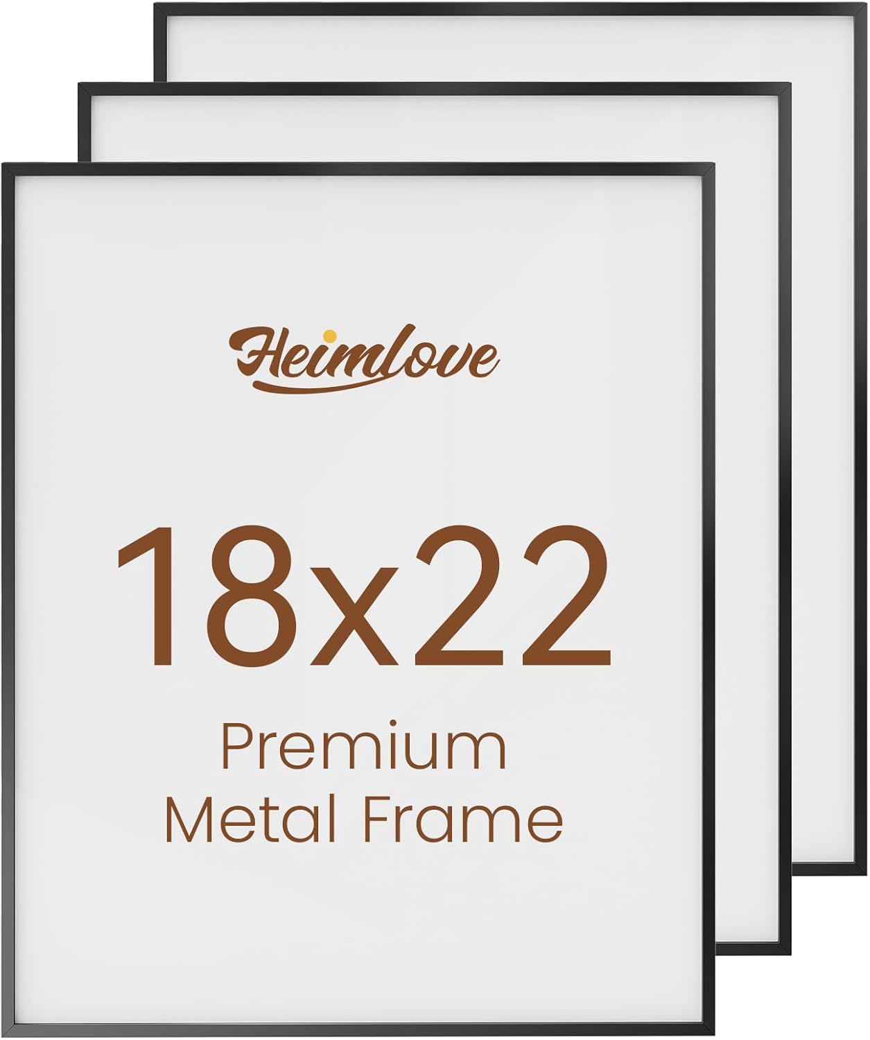 Heimlove 3-Pack 16x20 Black Metal Frames