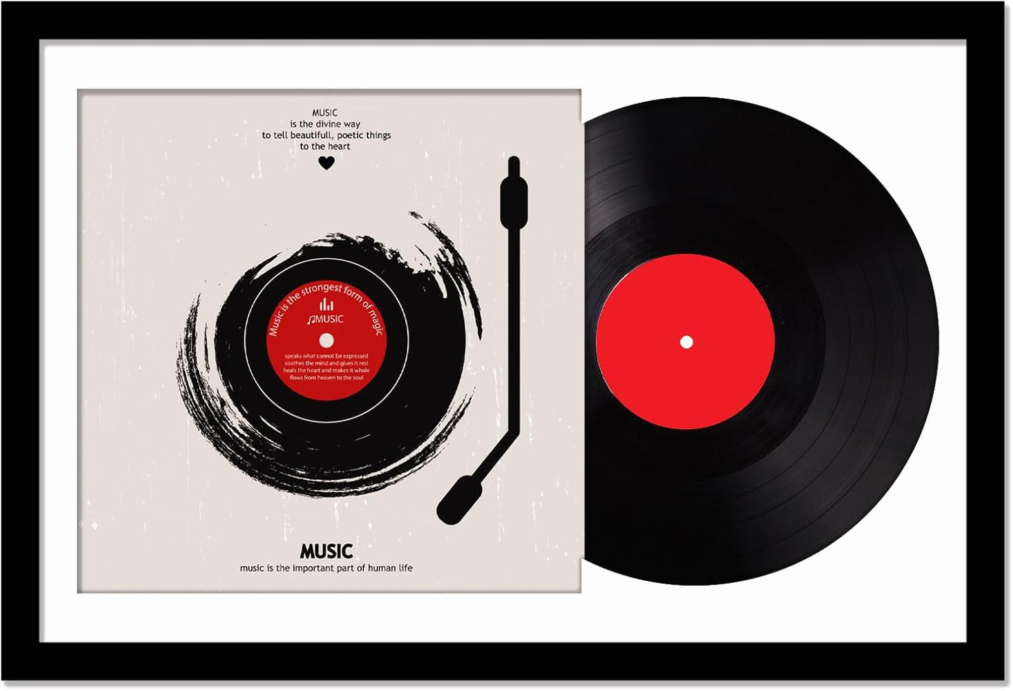 4-Pack 12.5" White Vinyl Record Frames