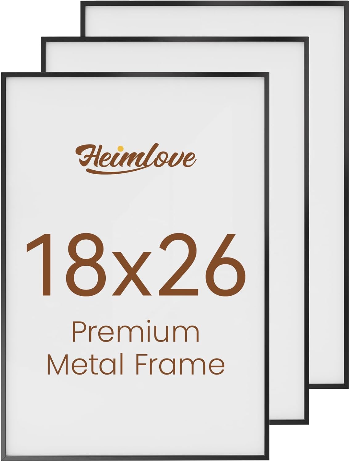 Heimlove 3-Pack 16x20 Black Metal Frames