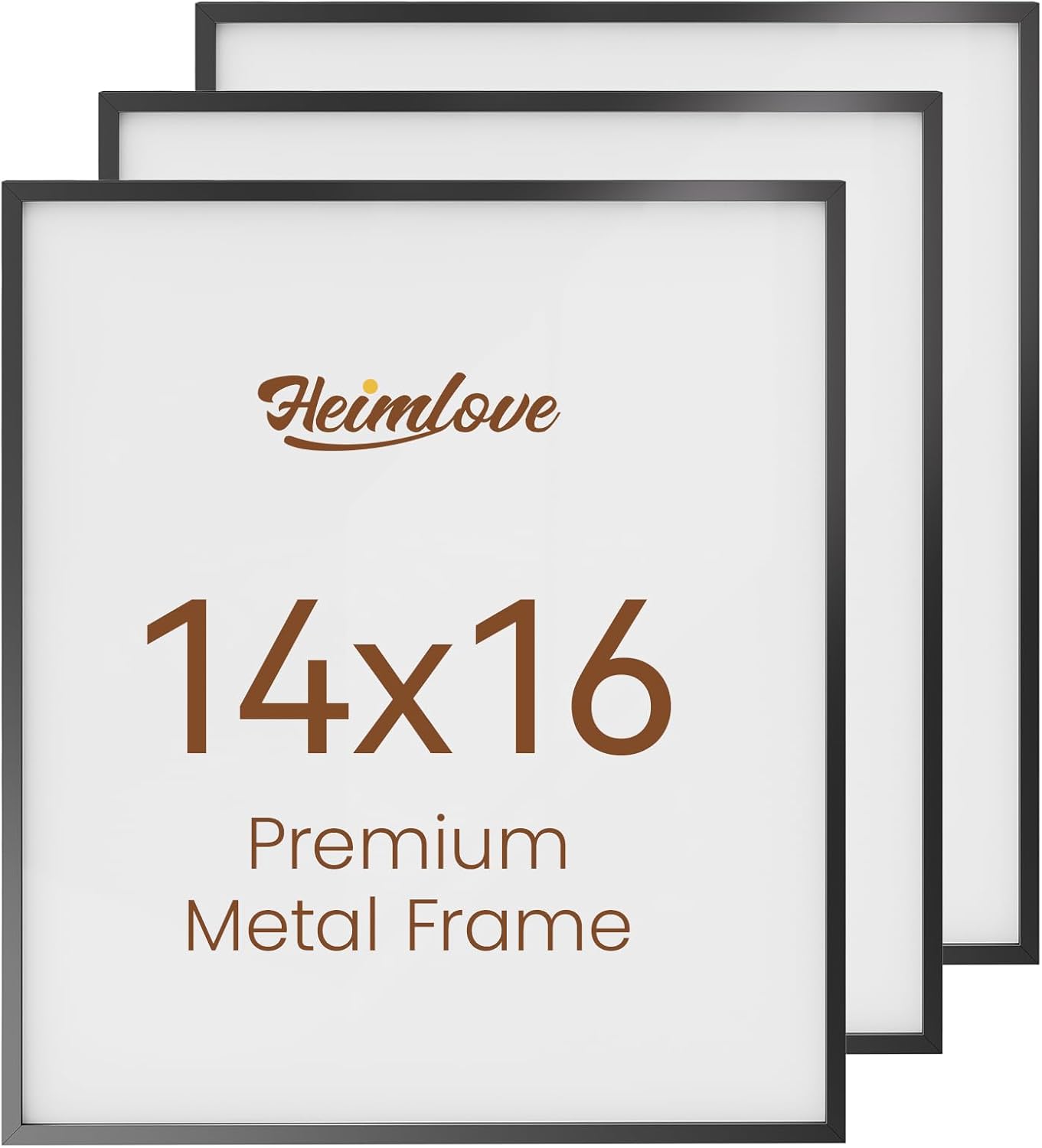 Heimlove 3-Pack 16x20 Black Metal Frames