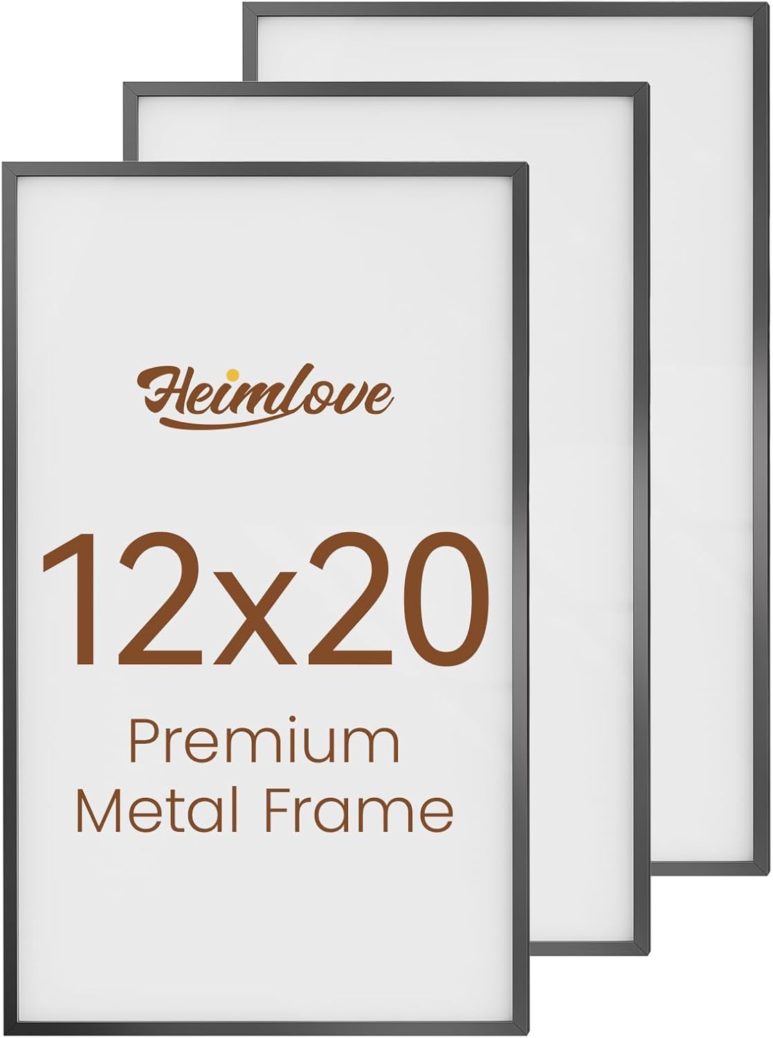 Heimlove 3-Pack 16x20 Black Metal Frames