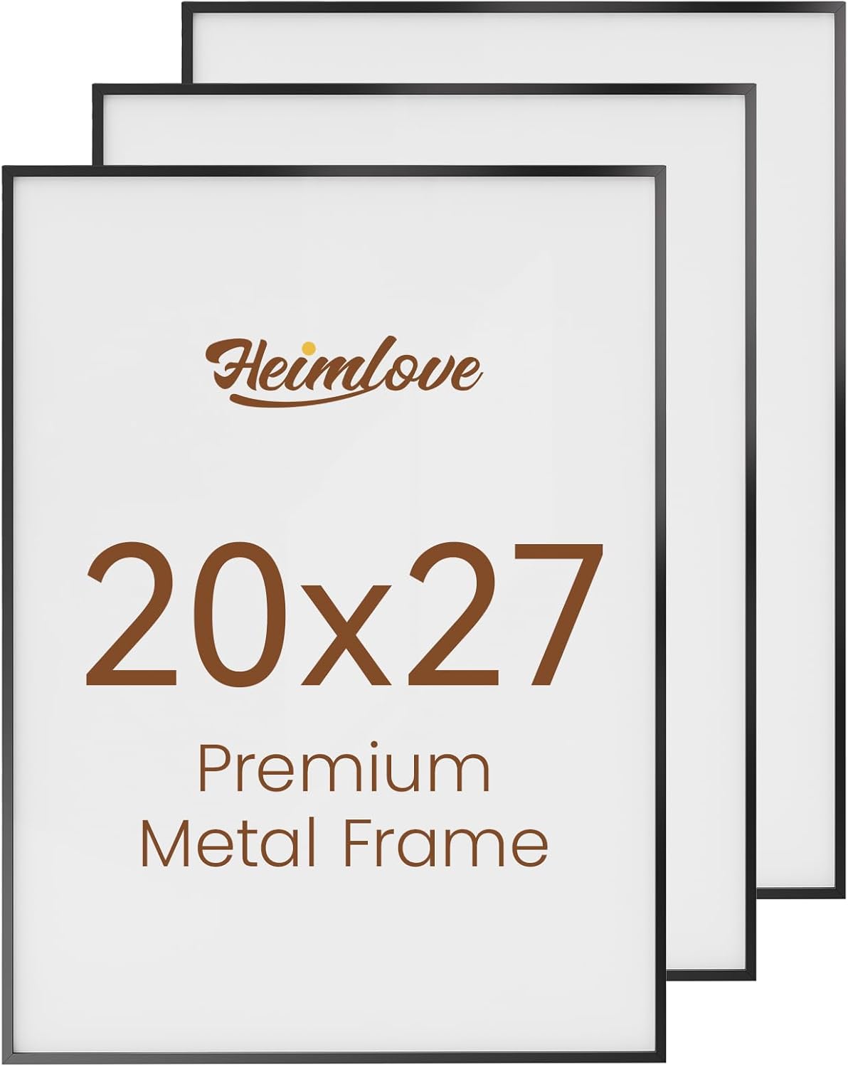 Heimlove 3-Pack 16x20 Black Metal Frames