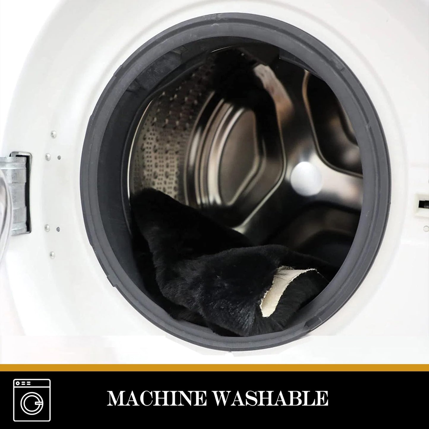 Latepis 3ft White Faux Fur Round Rug