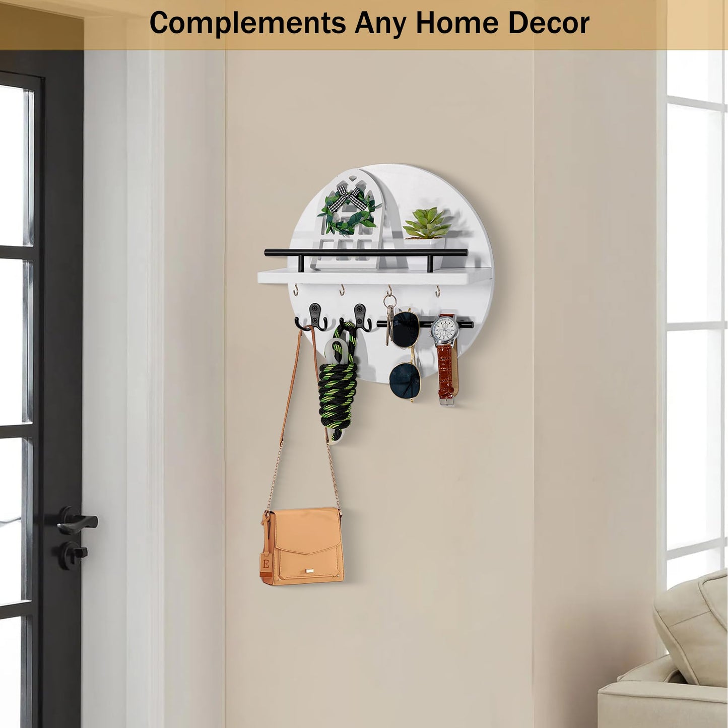 Wall Key & Mail Holder – Rustic